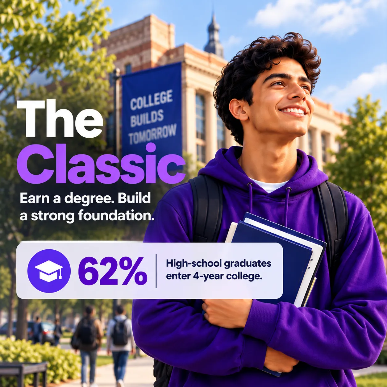 Pathway 1 - The Classic: Earn a degree. Build a strong foundation.