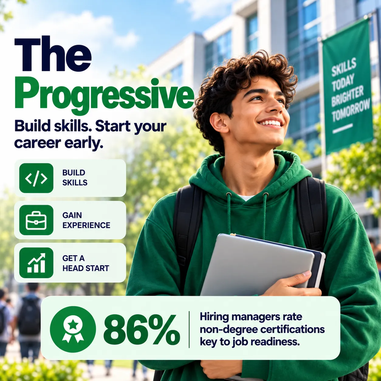 Pathway 3 - The Progressive: Build skills. Start your career early.