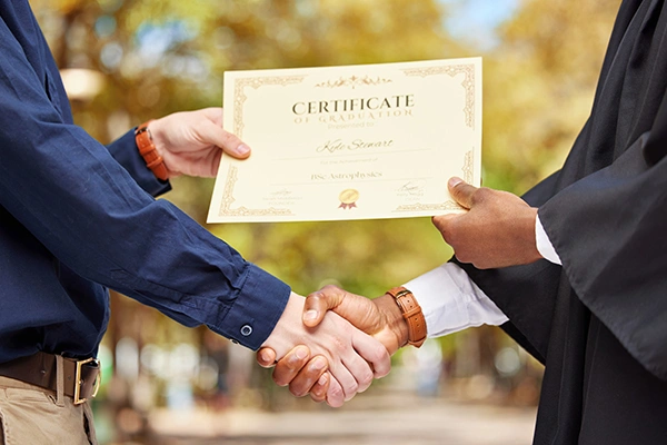 Receive a participation/completion certificate