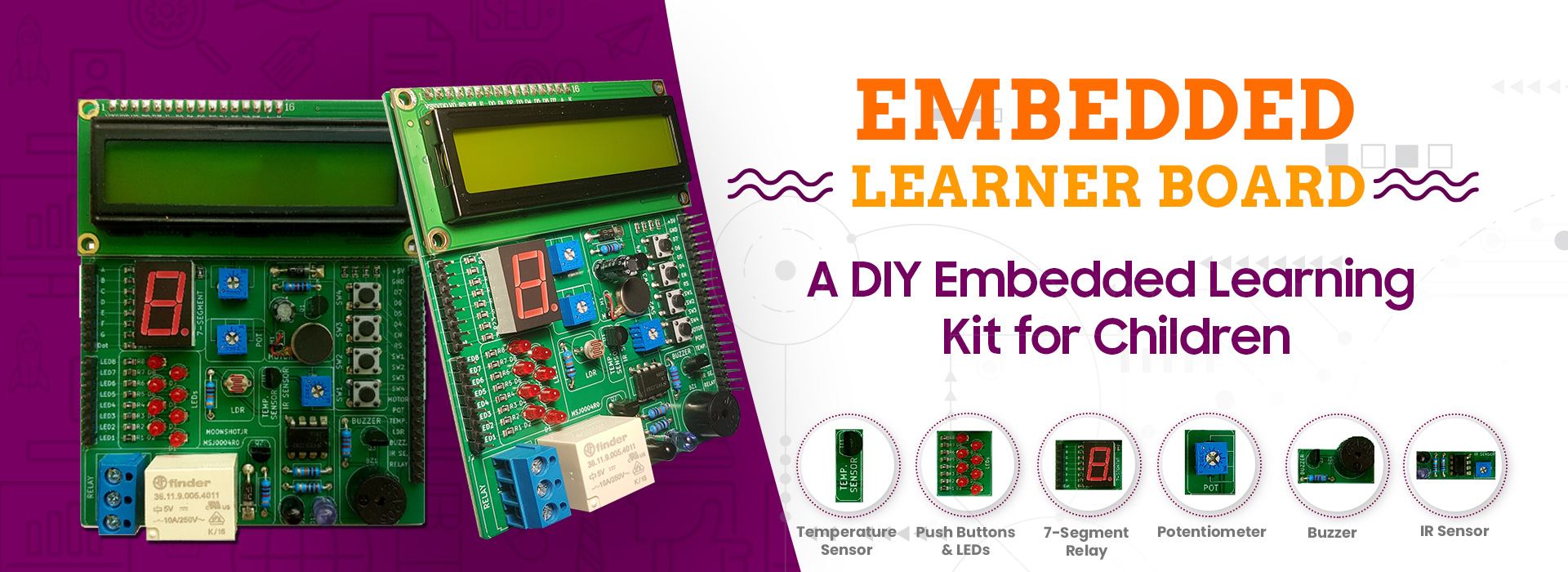 Embedded Learner Board features and codes