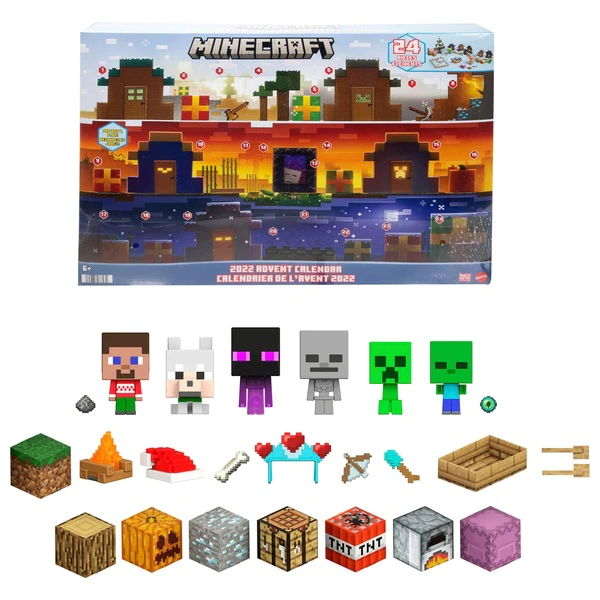 Minecraft Mattel Mob Head Minis Advent Calendar