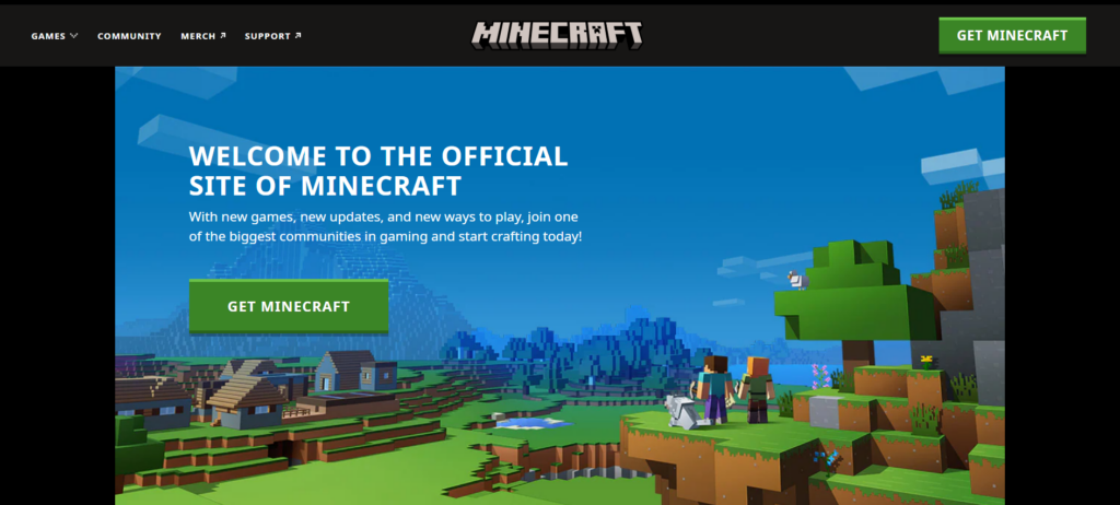 Сайт Minecraft