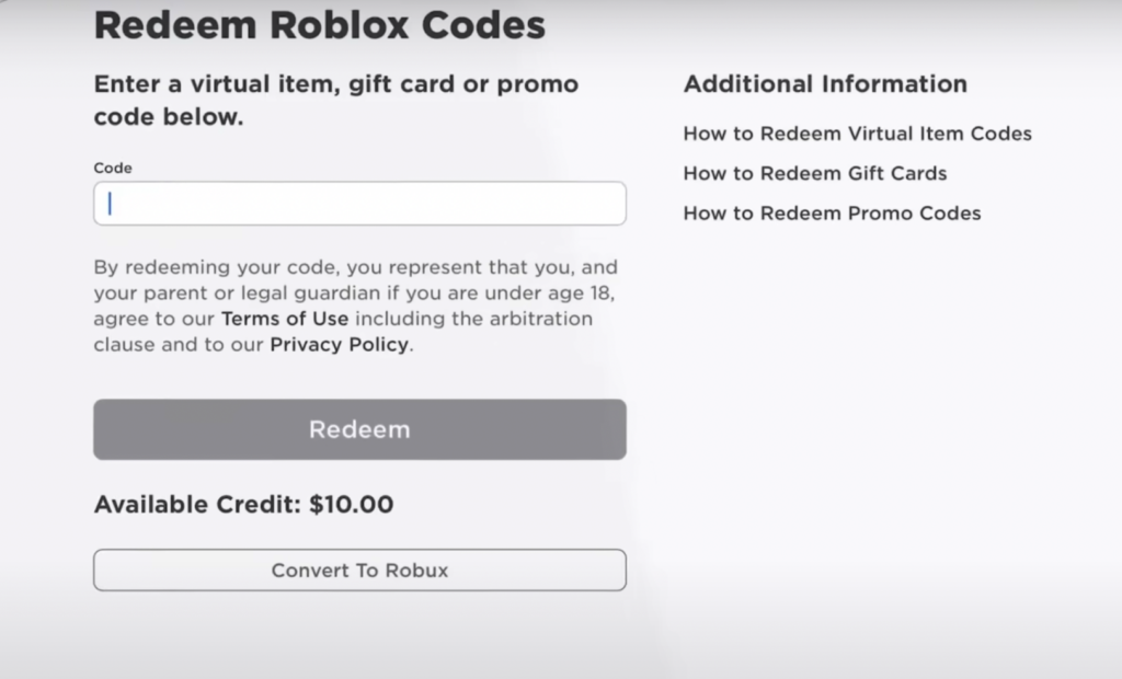 Redeem Your Roblox Gift Card