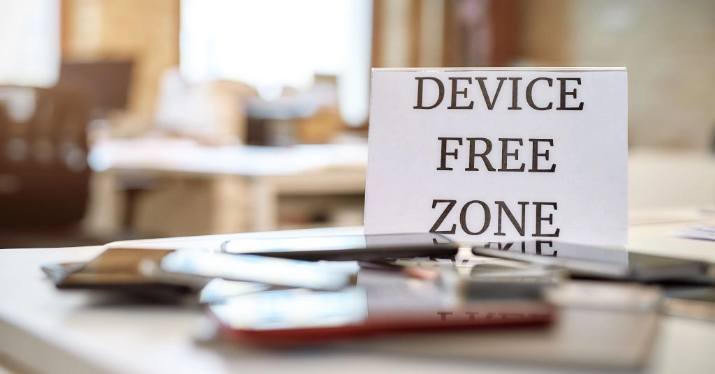 Create tech-free zones in your house