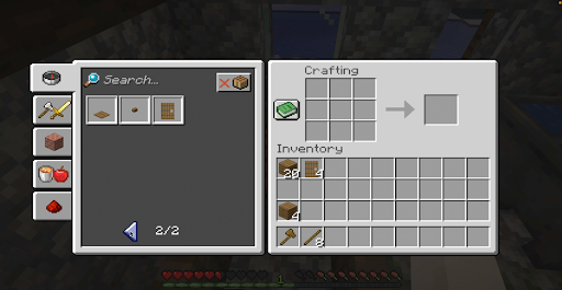 Move the Wooden Axe to Inventory