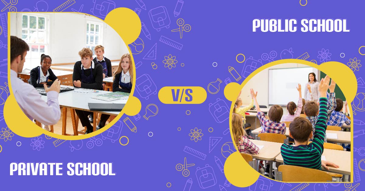 compare and contrast essay on private school vs. public school