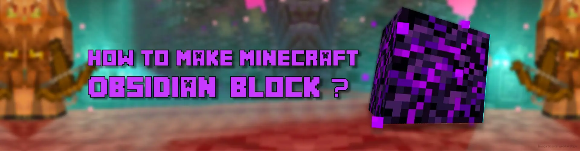 make minecraft obsidian block