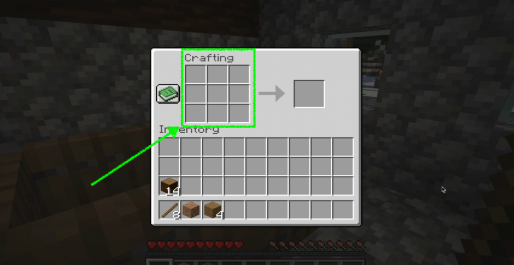 Open the crafting table