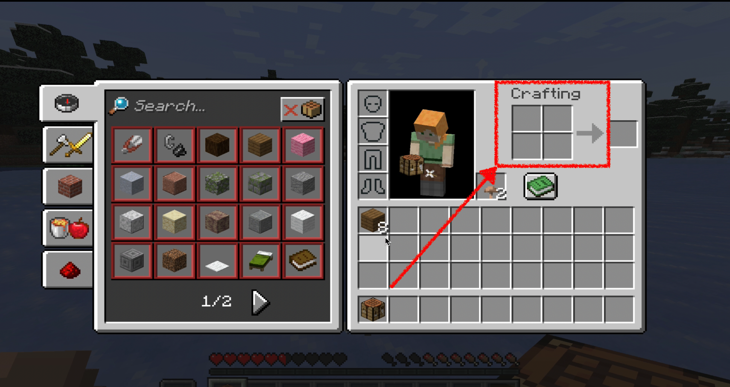 Open the Crafting Menu