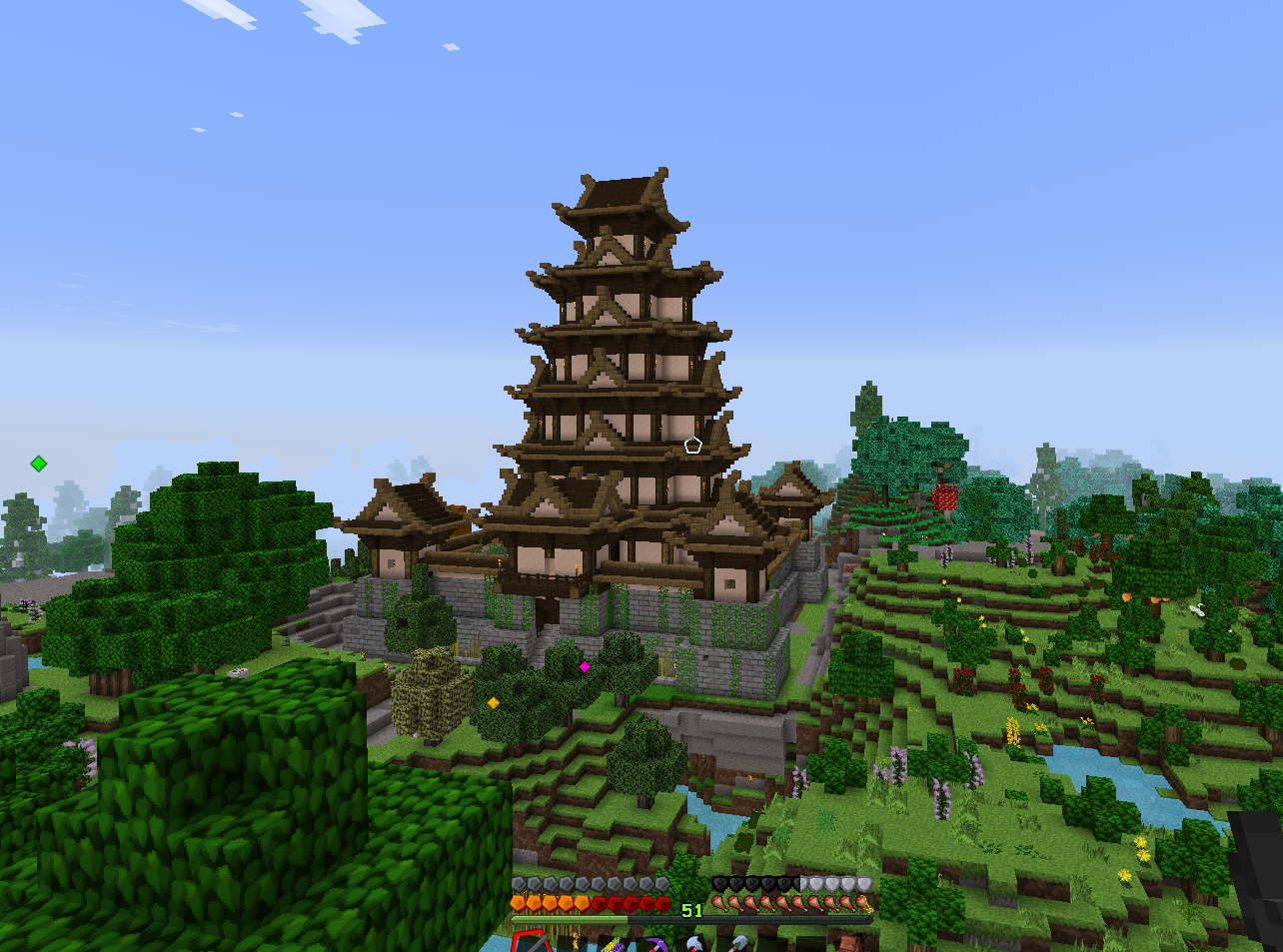 Build a Japanese Temple in Minecraft