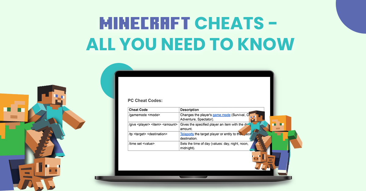 Uredelighed Ulykke Beskatning 20+ Minecraft Cheats You Need to Use in 2023