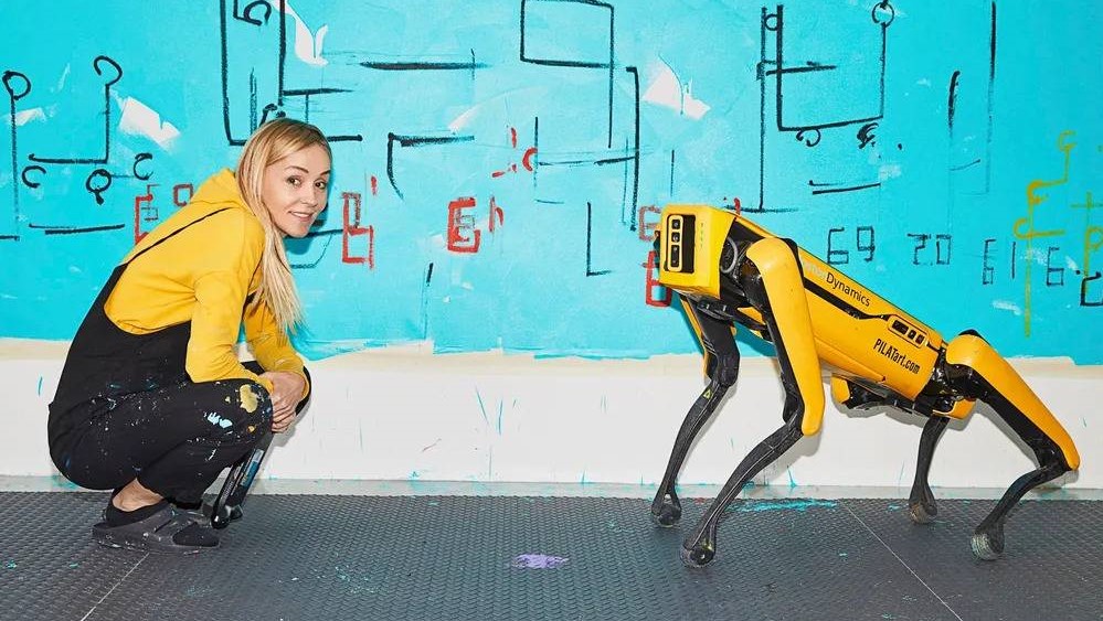 robot dog paints