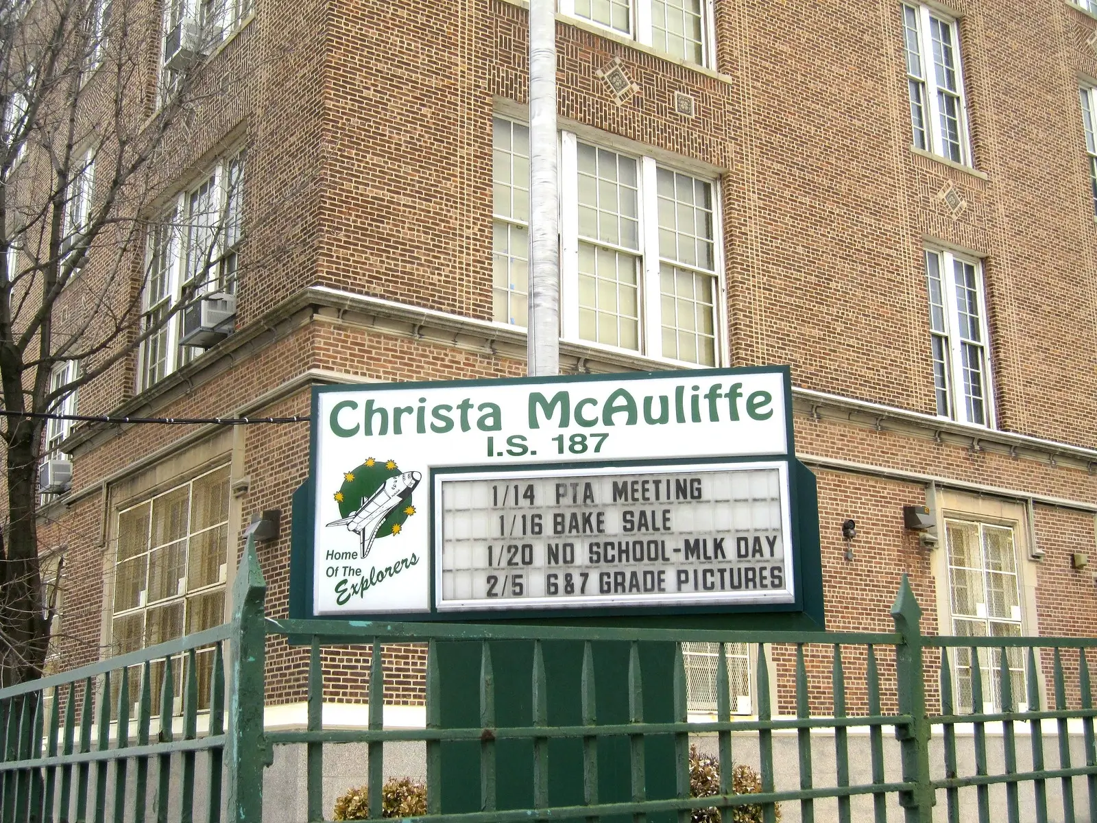 The Christa McAuliffe School 187