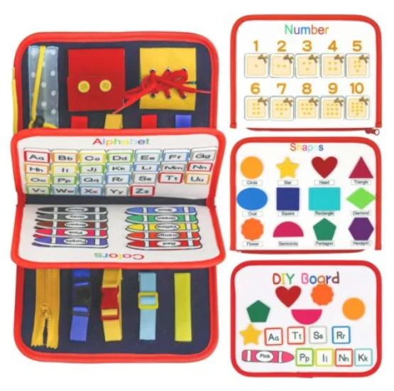 Zipper Busy Book With Removable Learning Boards