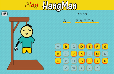 Hangman Game Vocabulary for kids