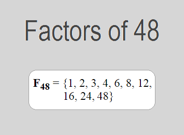 Factors of 48