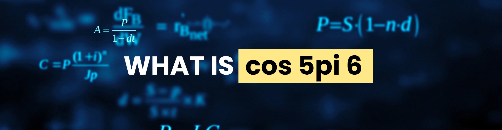 What is cos 5pi 6?