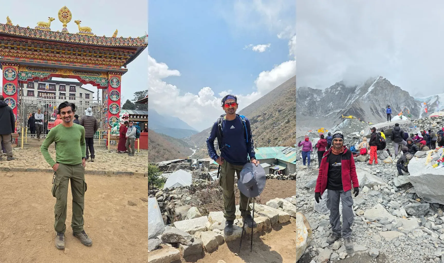 Alok trekking through the Himalayas at Everest Base Camp